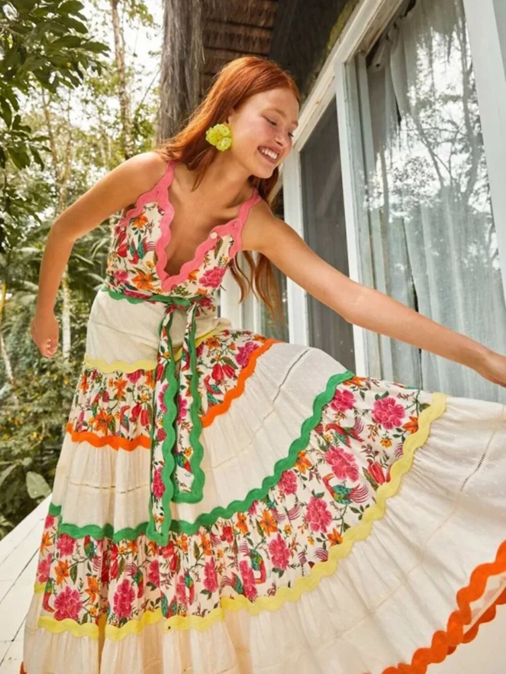 Farm Rio Rent Toucans Garden Maxi Dress - Picture 3 of 16